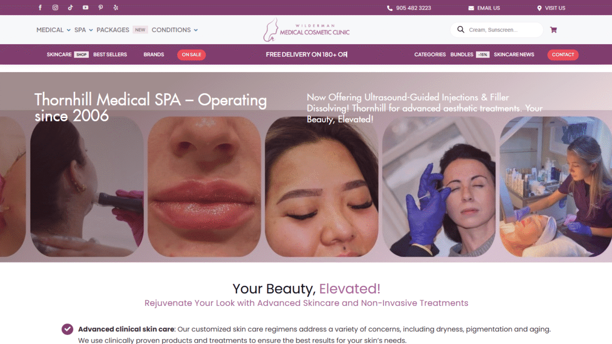 medical Cosmetic Clinic Website
