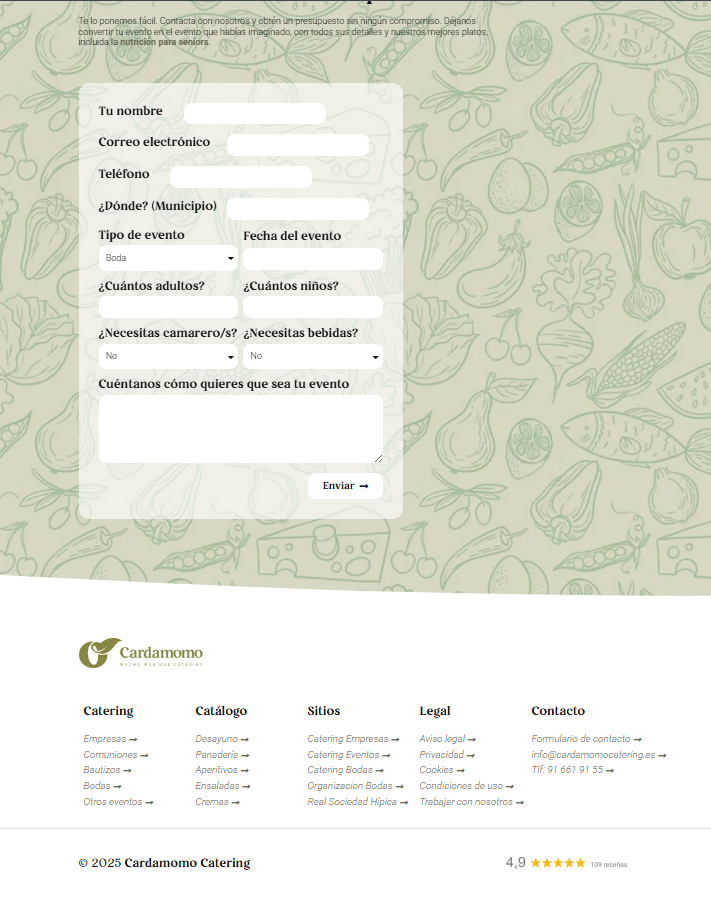 Cardomacatering - Footer